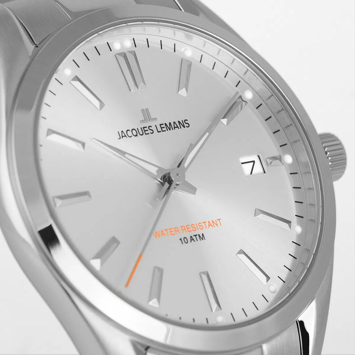 Jacques Lemans Derby 1-1859F - Elegante Herren Quarzuhr Edelstahl 40mm