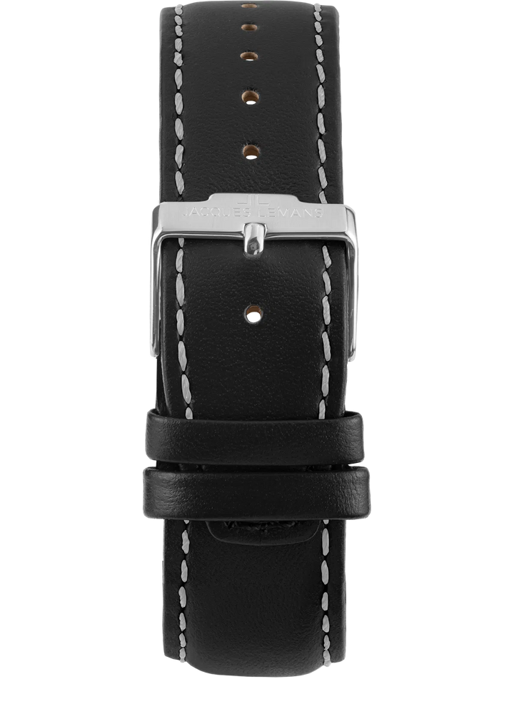 Jacques Lemans Liverpool 1-1877B - Herren Chronograph Quarzuhr 41mm Leder