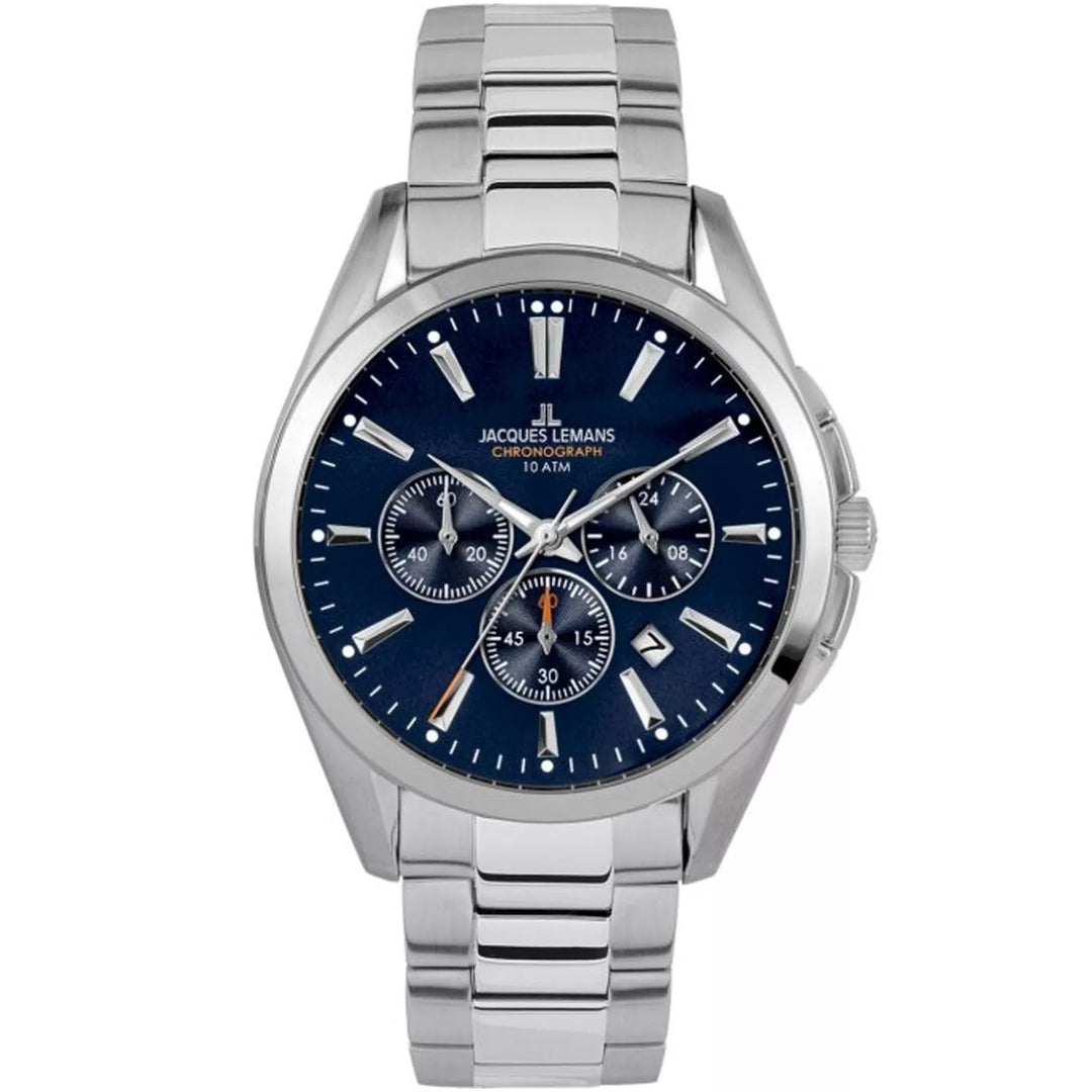 Jacques Lemans Derby 1-1945.1E - Elegante Herren Quarzuhr mit blauem Zifferblatt