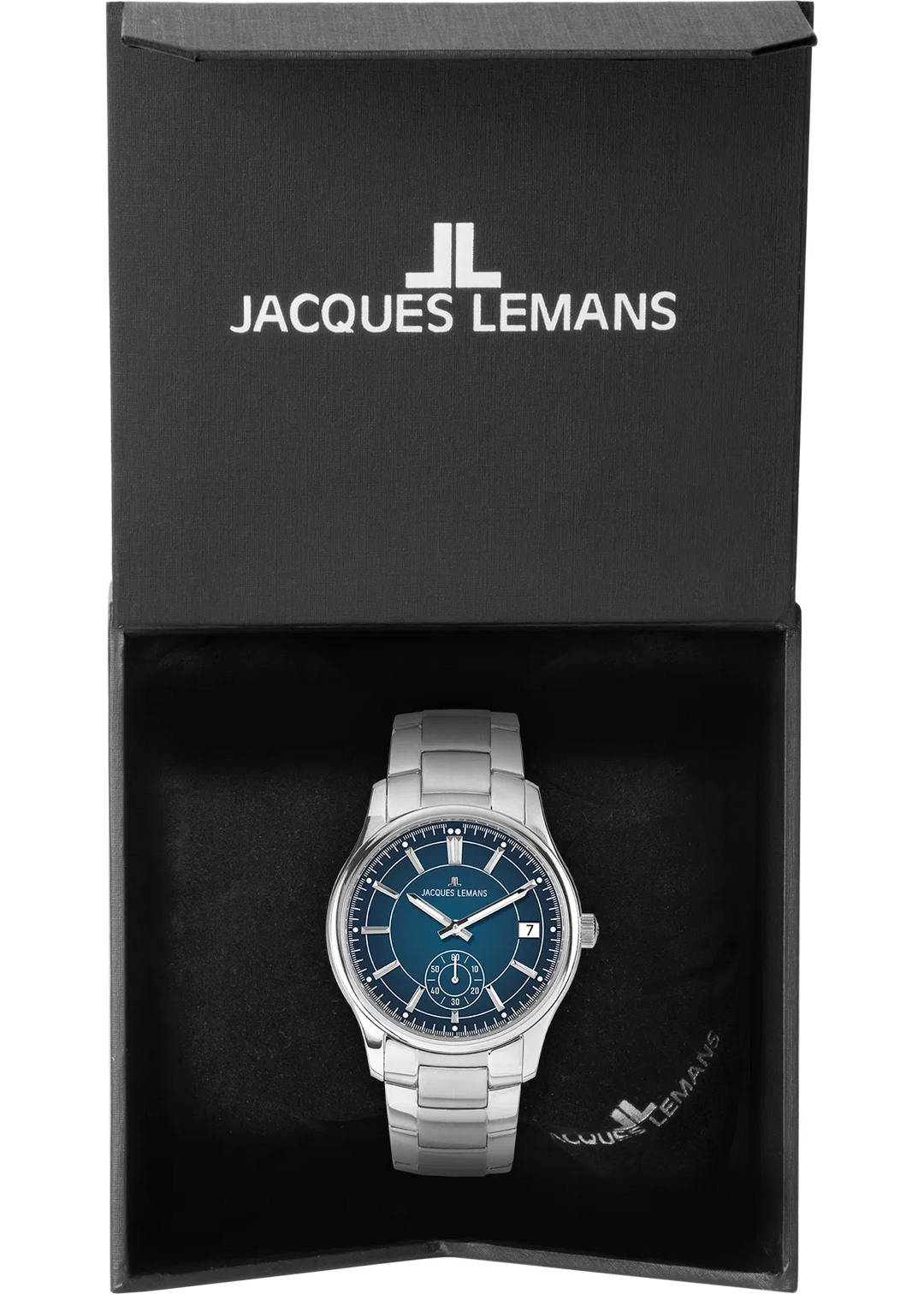 Jacques Lemans Derby 1-2197G - Elegante Herren Quarzuhr mit blauem Zifferblatt