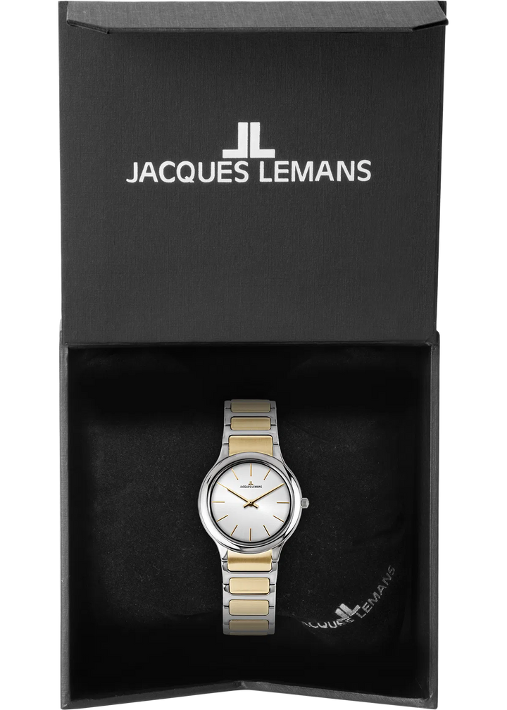 Jacques Lemans Milano 1-2208D - Elegante Damen Quarzuhr IP-Gold 30mm