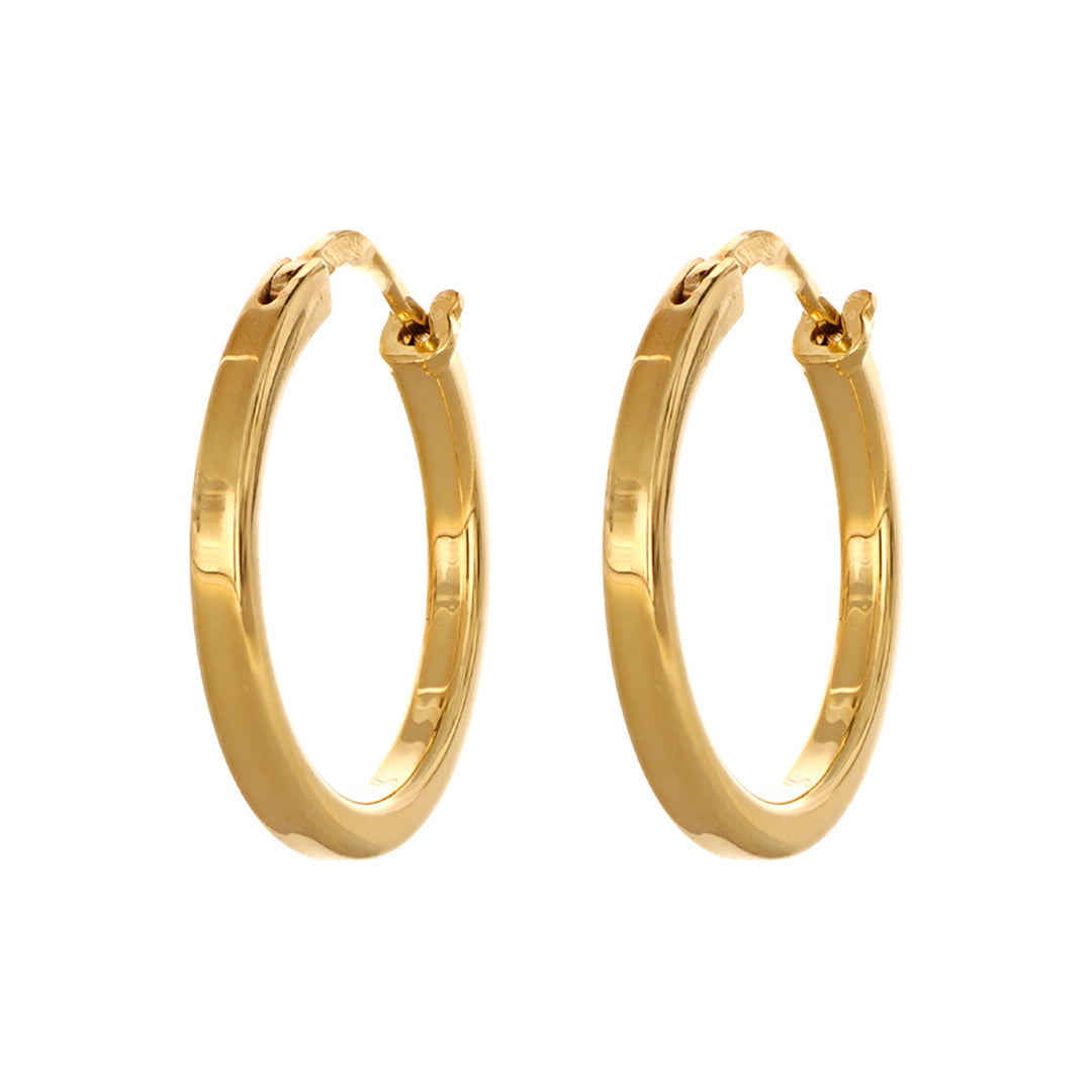 Creolen, 19 x 2 mm, Sterlingsilber vergoldet