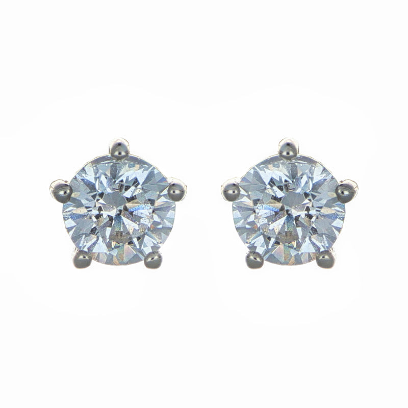 Ohrstecker 925 Sterlingsilber – 2 Zirkonia, 4,0 mm