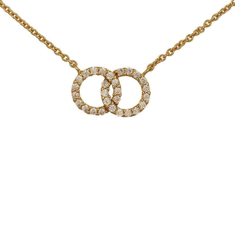 Collier 28 Zirkonia, 42-45 cm, Sterlingsilber vergoldet