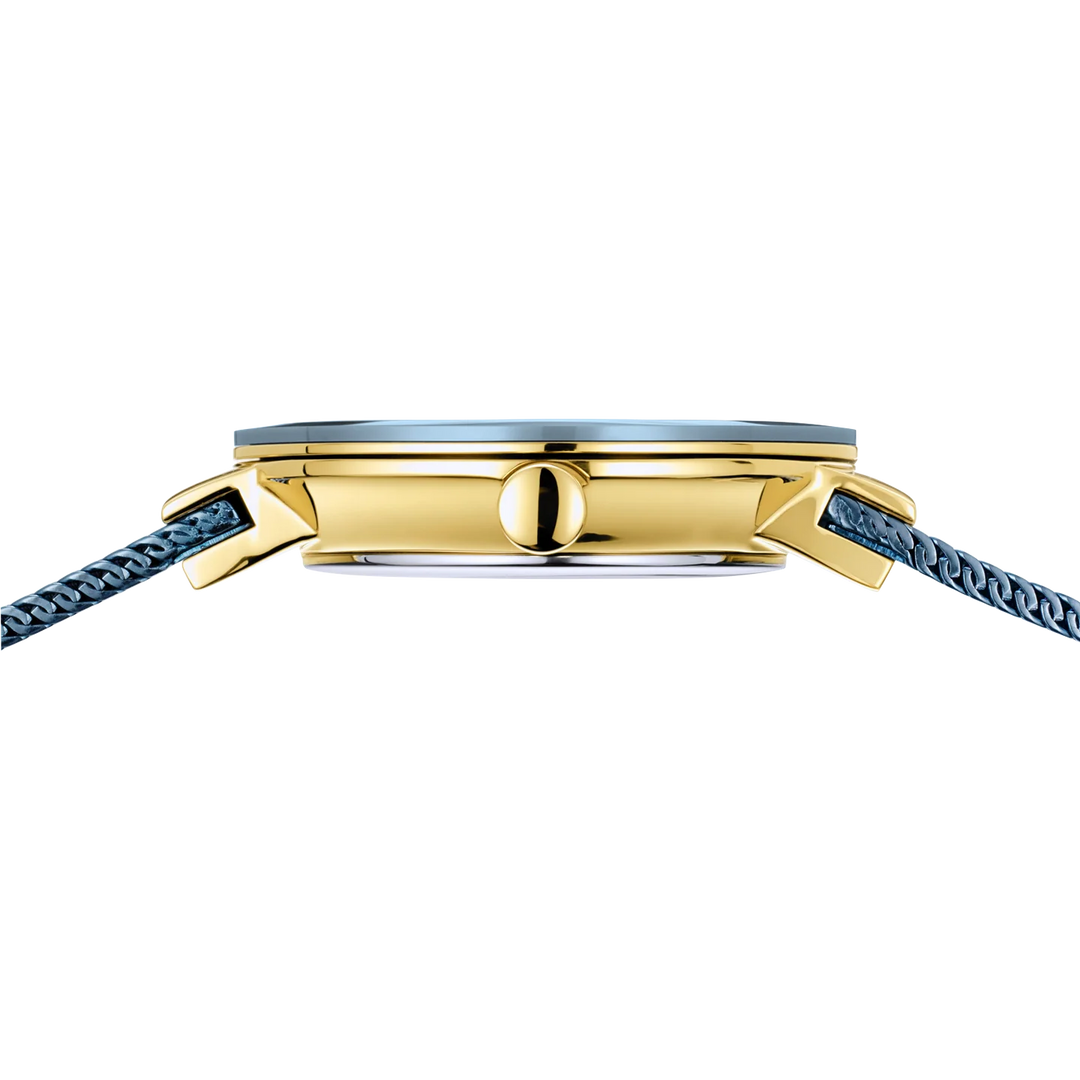 Bering Ceramic, eisblau/gold glänzend, 10725-339