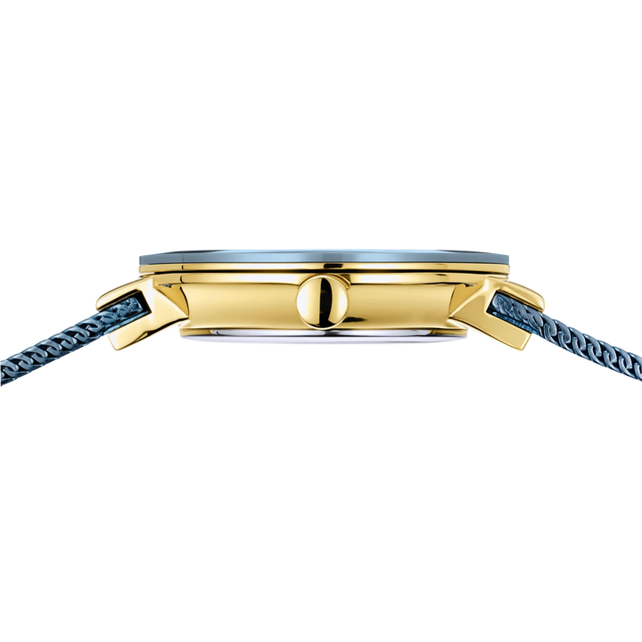 Bering Ceramic, eisblau/gold glänzend, 10725-339