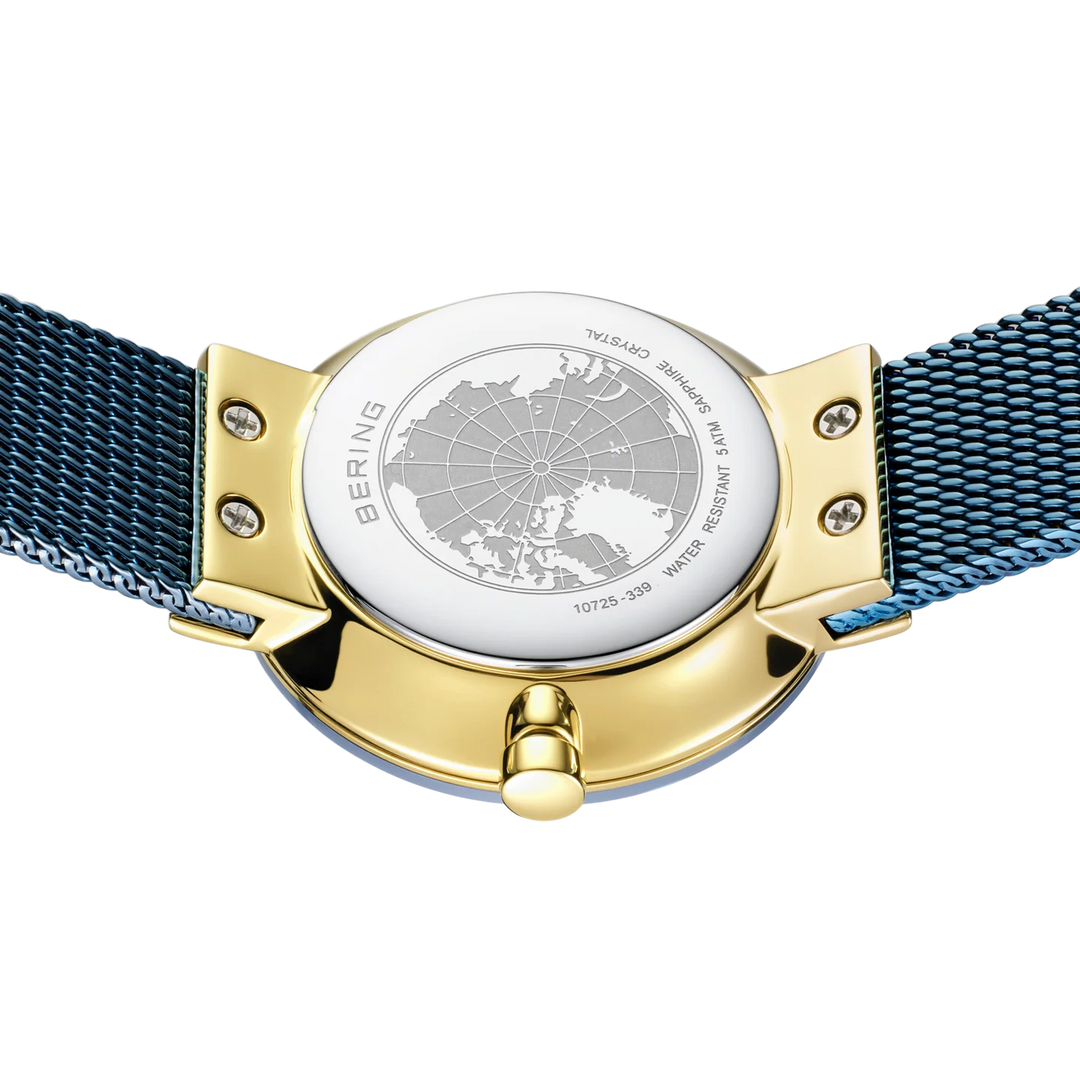 Bering Ceramic, eisblau/gold glänzend, 10725-339