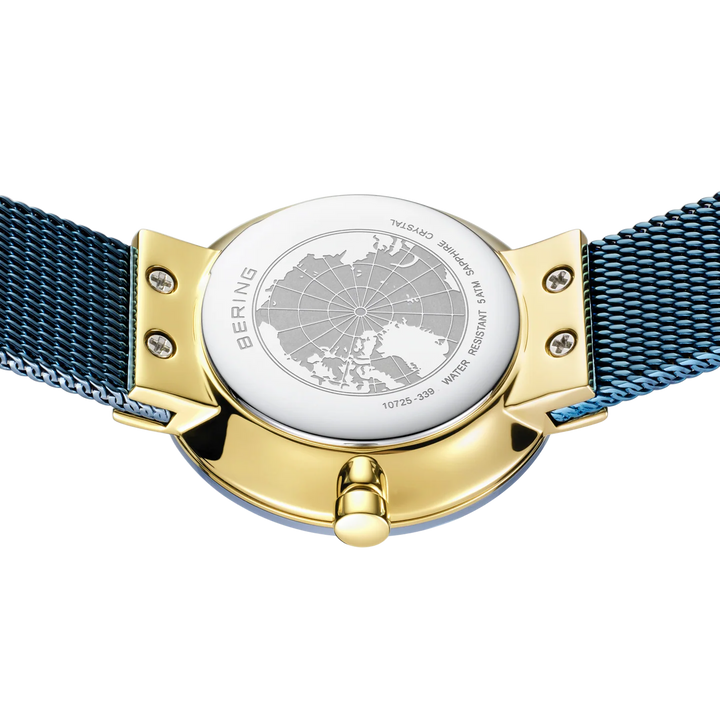 Bering Ceramic, eisblau/gold glänzend, 10725-339