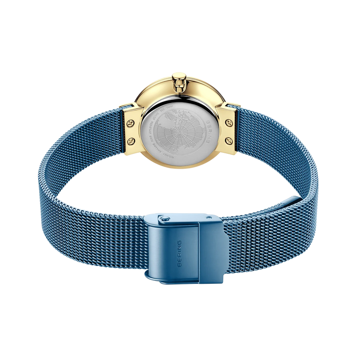 Bering Ceramic, eisblau/gold glänzend, 10725-339
