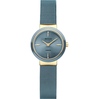Bering Ceramic, eisblau/gold glänzend, 10725-339