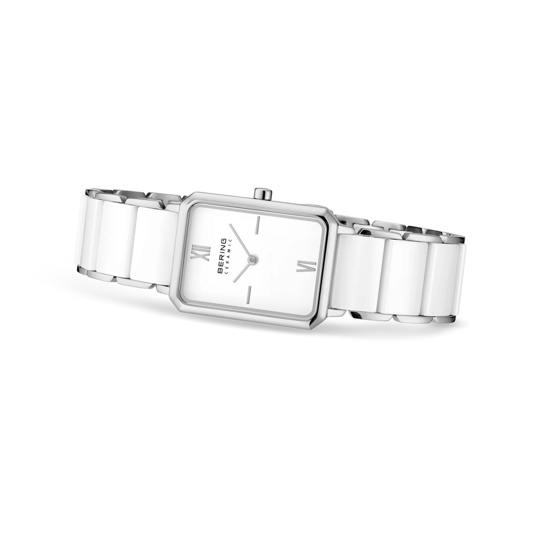 BERING Classic Damenuhr 17423-754 – Edelstahl, Keramik, silber glänzend