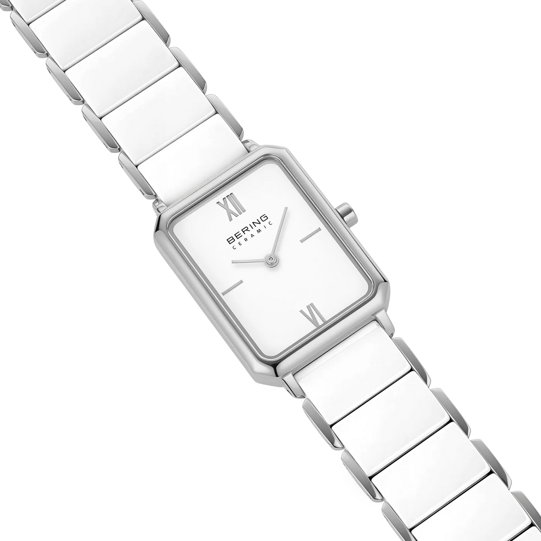 BERING Classic Damenuhr 17423-754 – Edelstahl, Keramik, silber glänzend