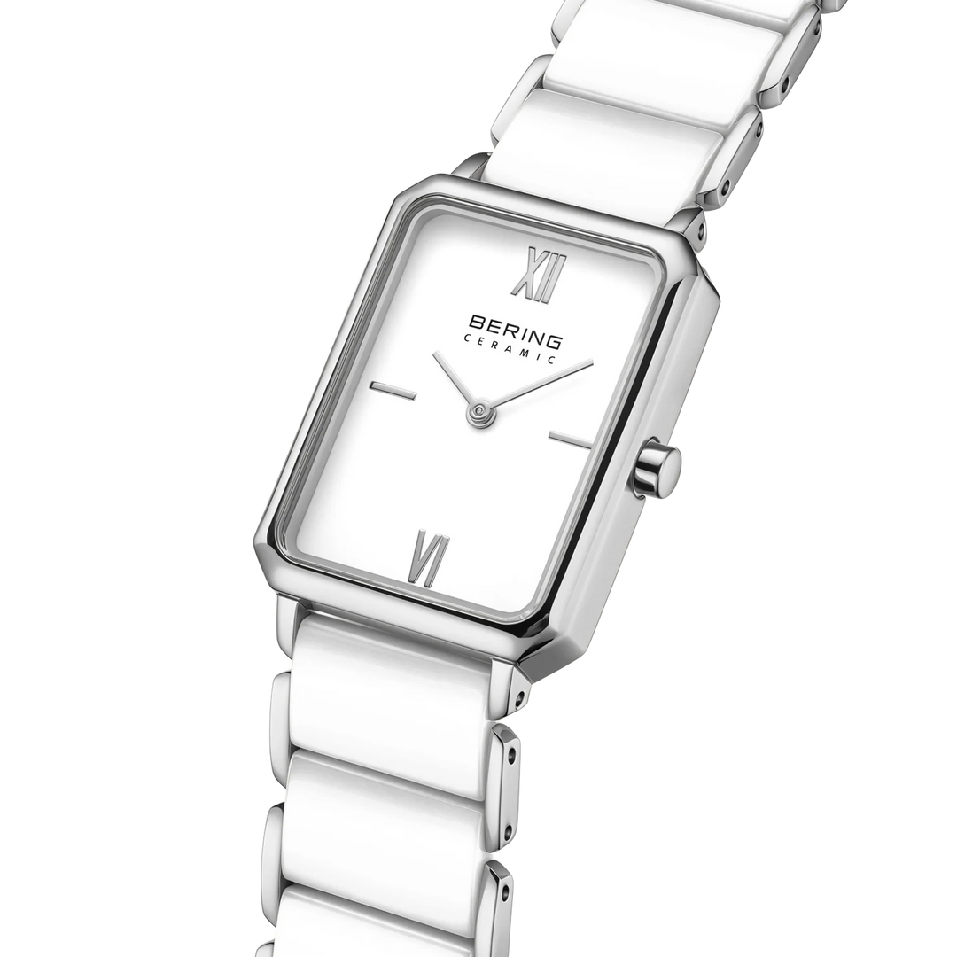 BERING Classic Damenuhr 17423-754 – Edelstahl, Keramik, silber glänzend