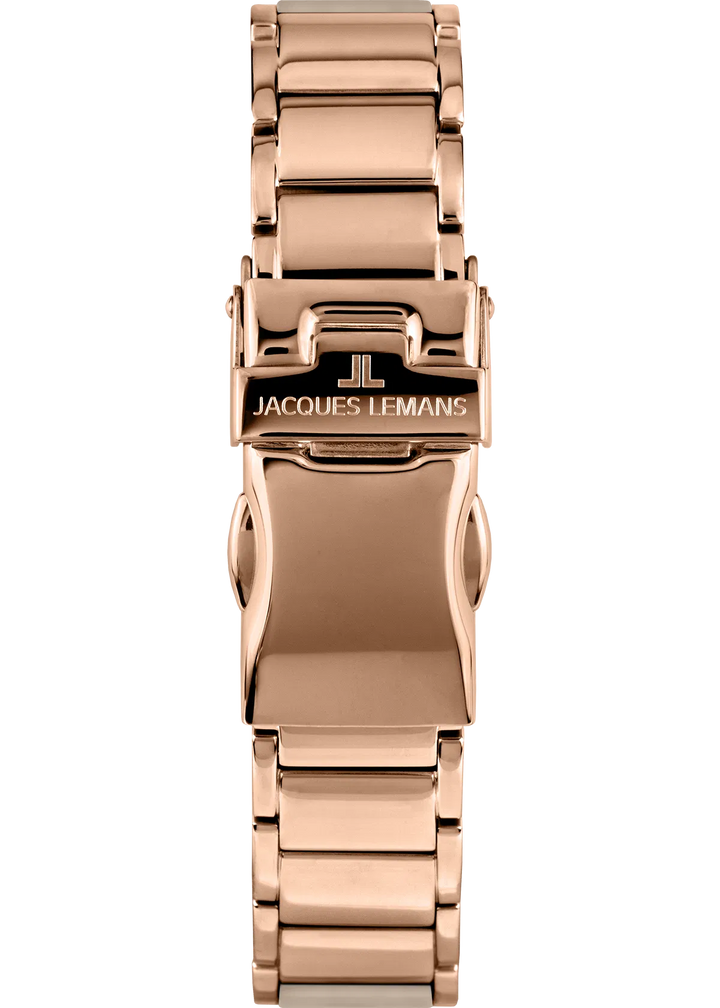 Jacques Lemans Monaco 42-7T - Elegante Damen Quarzuhr IP-Rosé mit Keramik