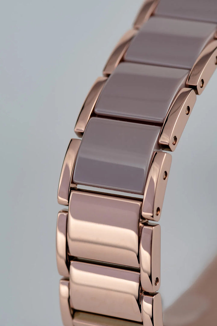 Jacques Lemans Monaco 42-7T - Elegante Damen Quarzuhr IP-Rosé mit Keramik