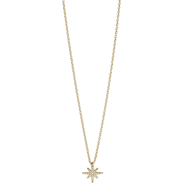 Bering Arctic Pavé Stern-Halskette mit 18K-Goldbeschichtung