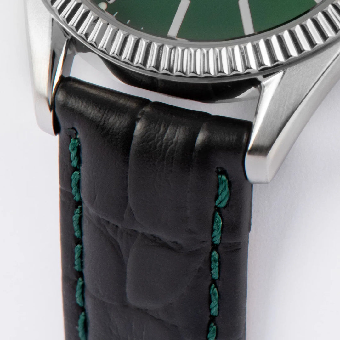 Jacques Lemans Derby 50-3T - Elegante Herren Quarzuhr mit grünem Zifferblatt