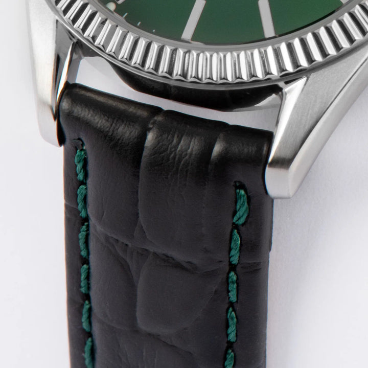 Jacques Lemans Derby 50-3T - Elegante Herren Quarzuhr mit grünem Zifferblatt