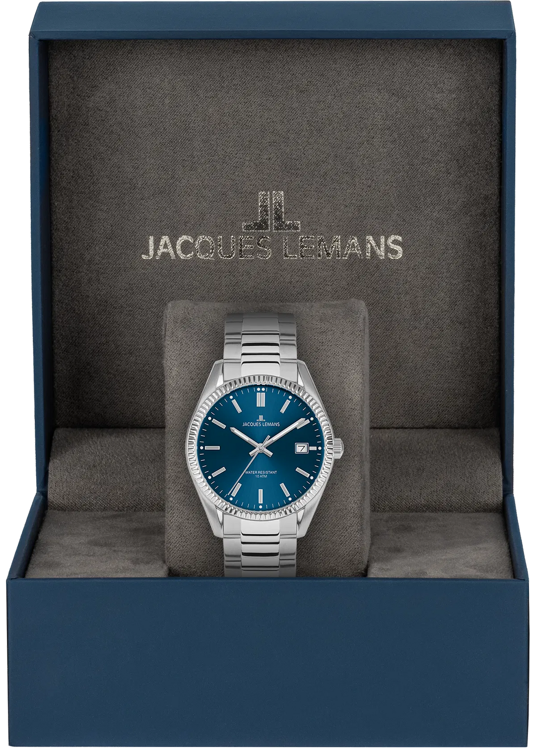 Jacques Lemans Derby 50-4C - Elegante Damen Quarzuhr mit blauem Zifferblatt