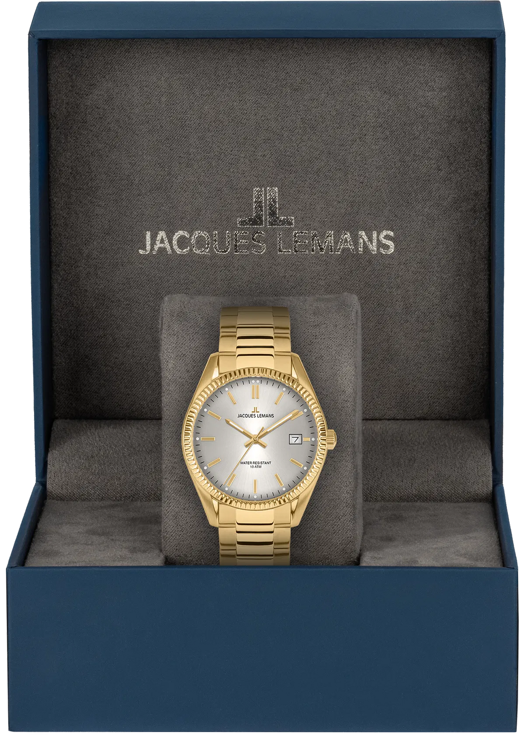 Jacques Lemans Derby 50-4N - Elegante Damen Quarzuhr IP-Gold mit Perlmutt