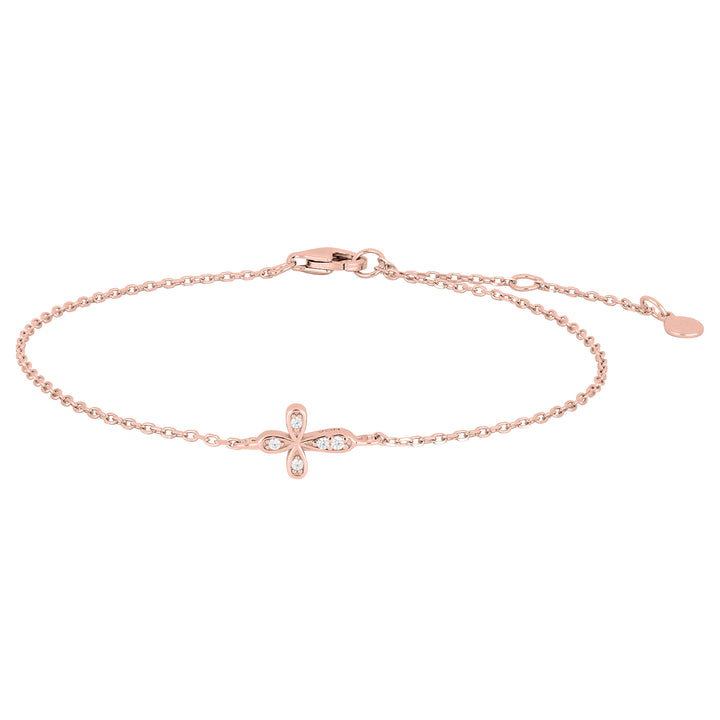 Armband HOLLYNOR 7 mm 17+3 cm rosévergoldet