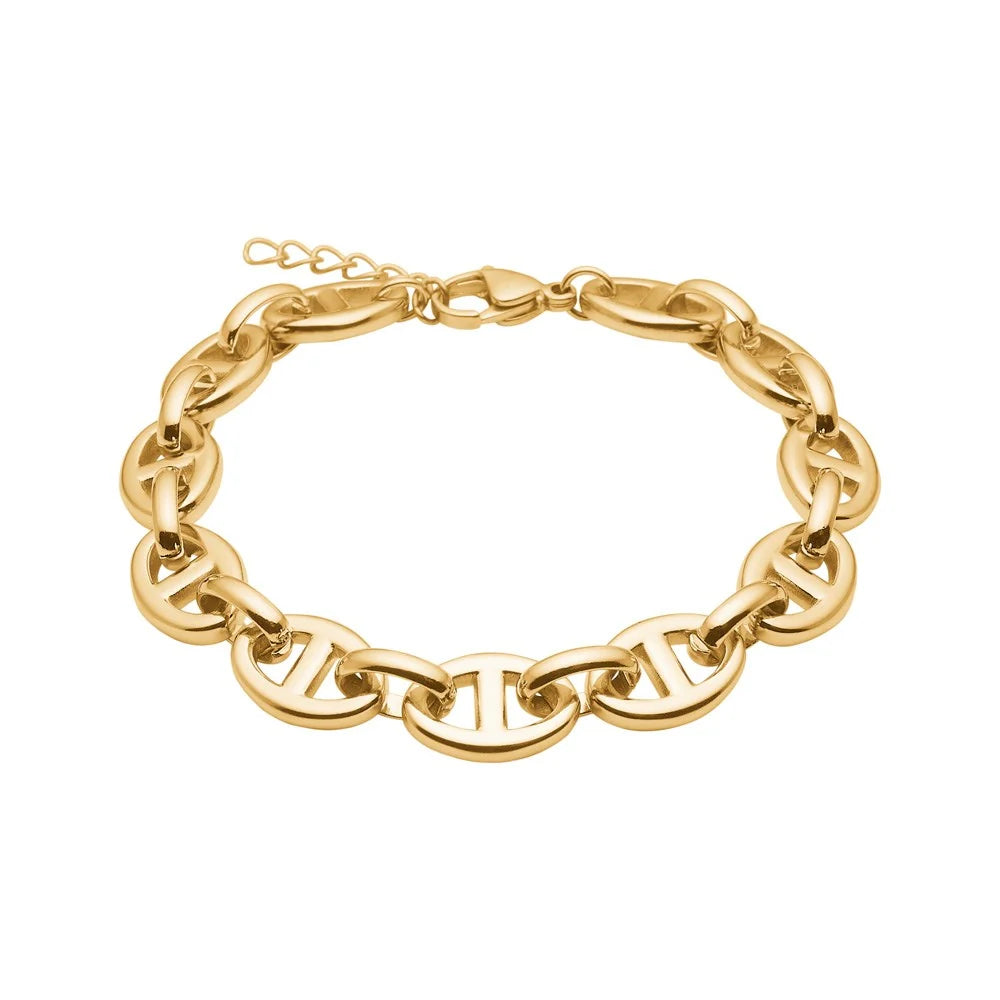 Armband MARINA – Panzerarmband | Edelstahl & Vergoldet | 8 mm
