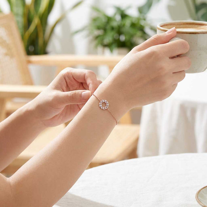 Armband BIBBINOR 14 mm, Sterlingsilber rosévergoldet