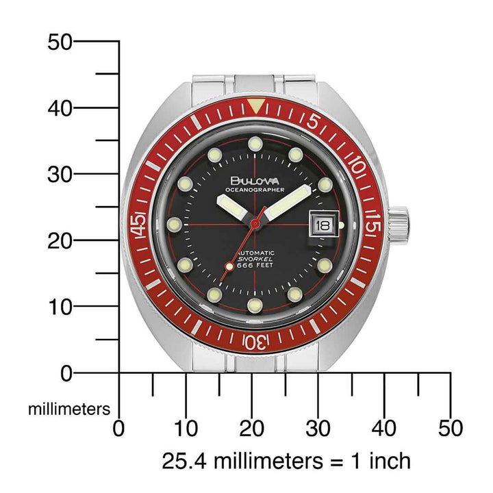 Bulova Oceanographer 96B343 Devil Diver - Automatik Taucheruhr 20 bar