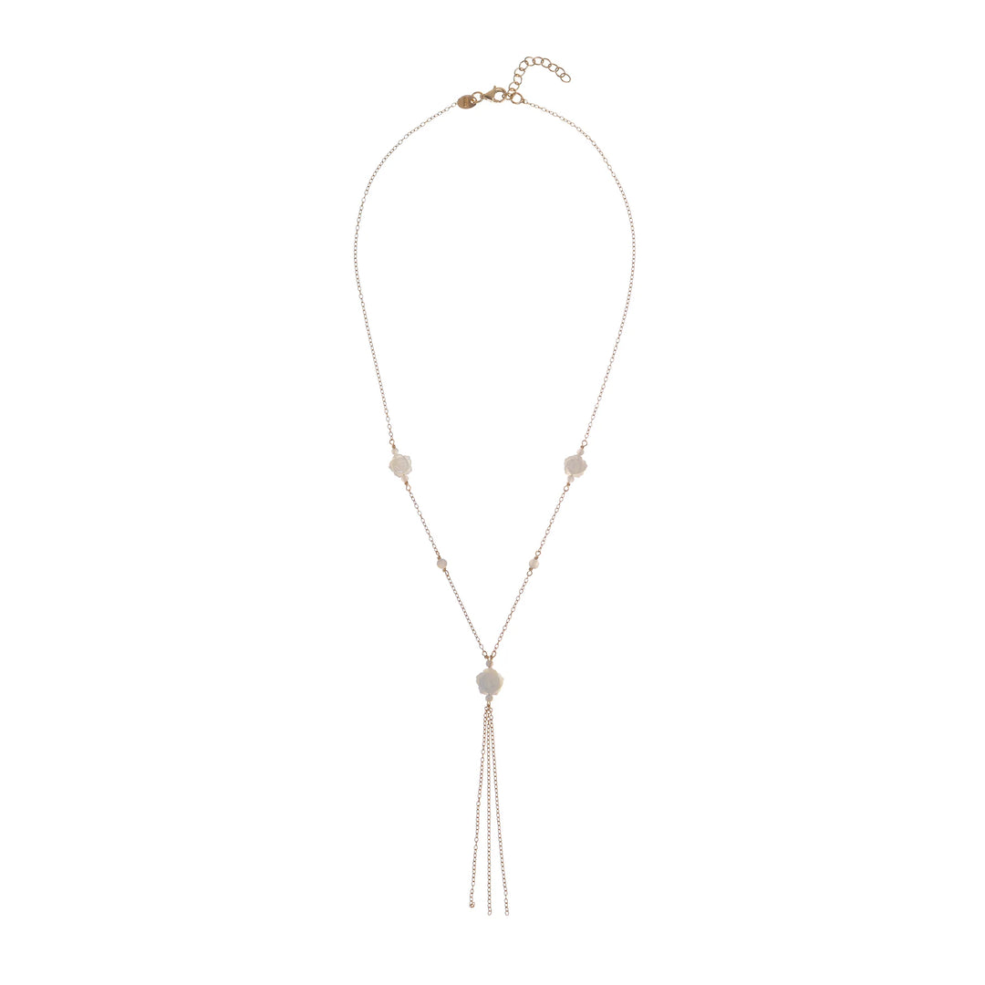 Halskette Alice mehrfarbig Y-Kette – 925er Silber vergoldet