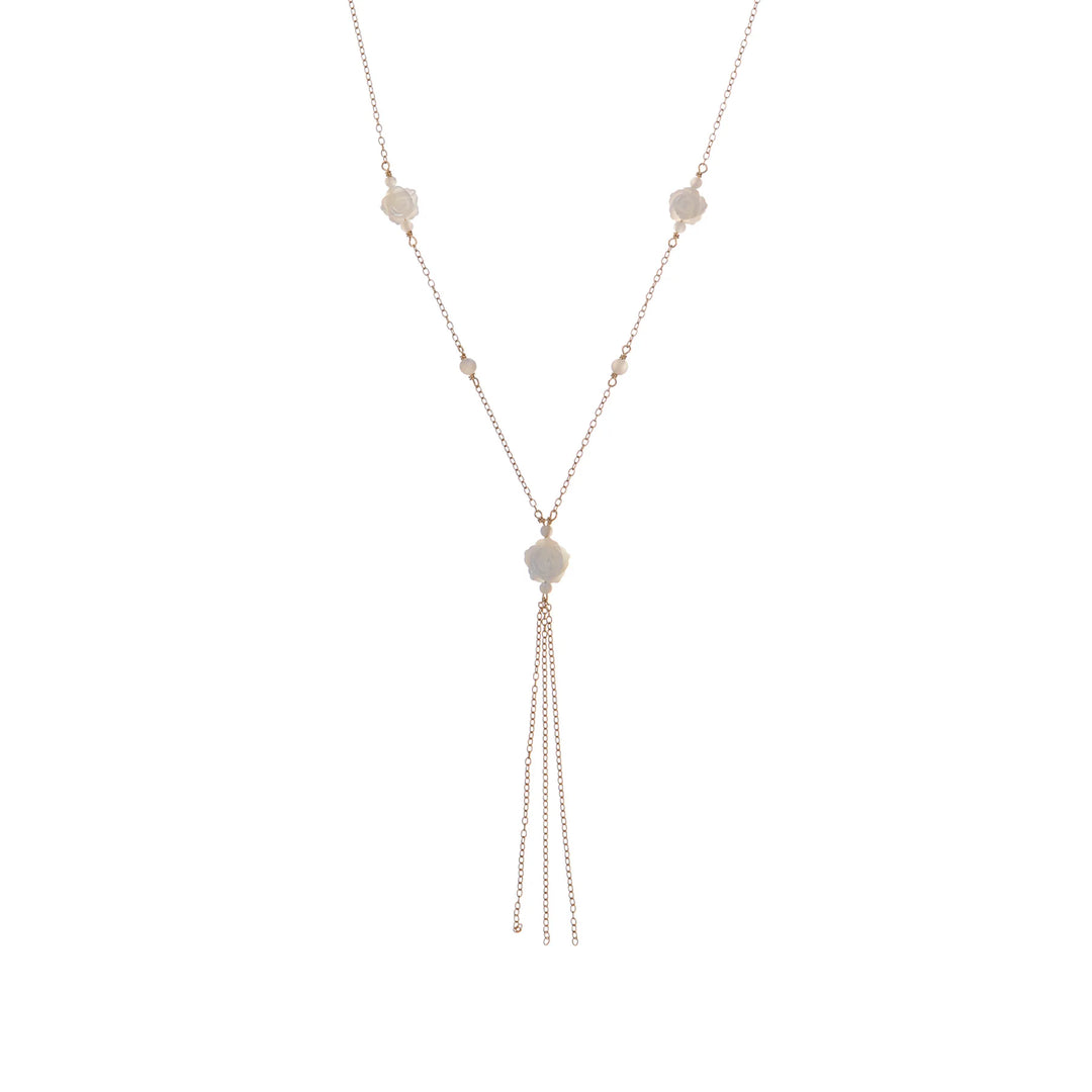 Halskette Alice mehrfarbig Y-Kette – 925er Silber vergoldet