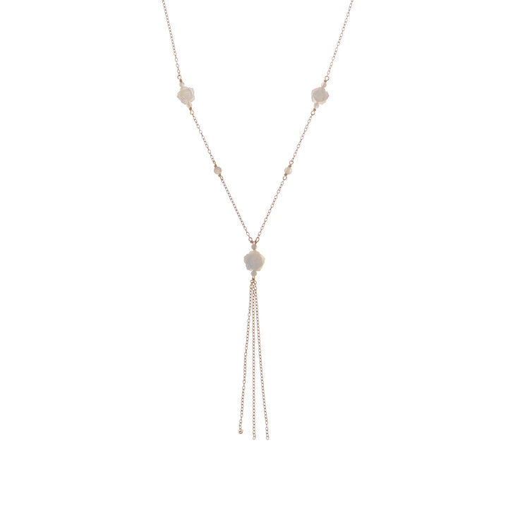 Halskette Alice mehrfarbig Y-Kette – 925er Silber vergoldet