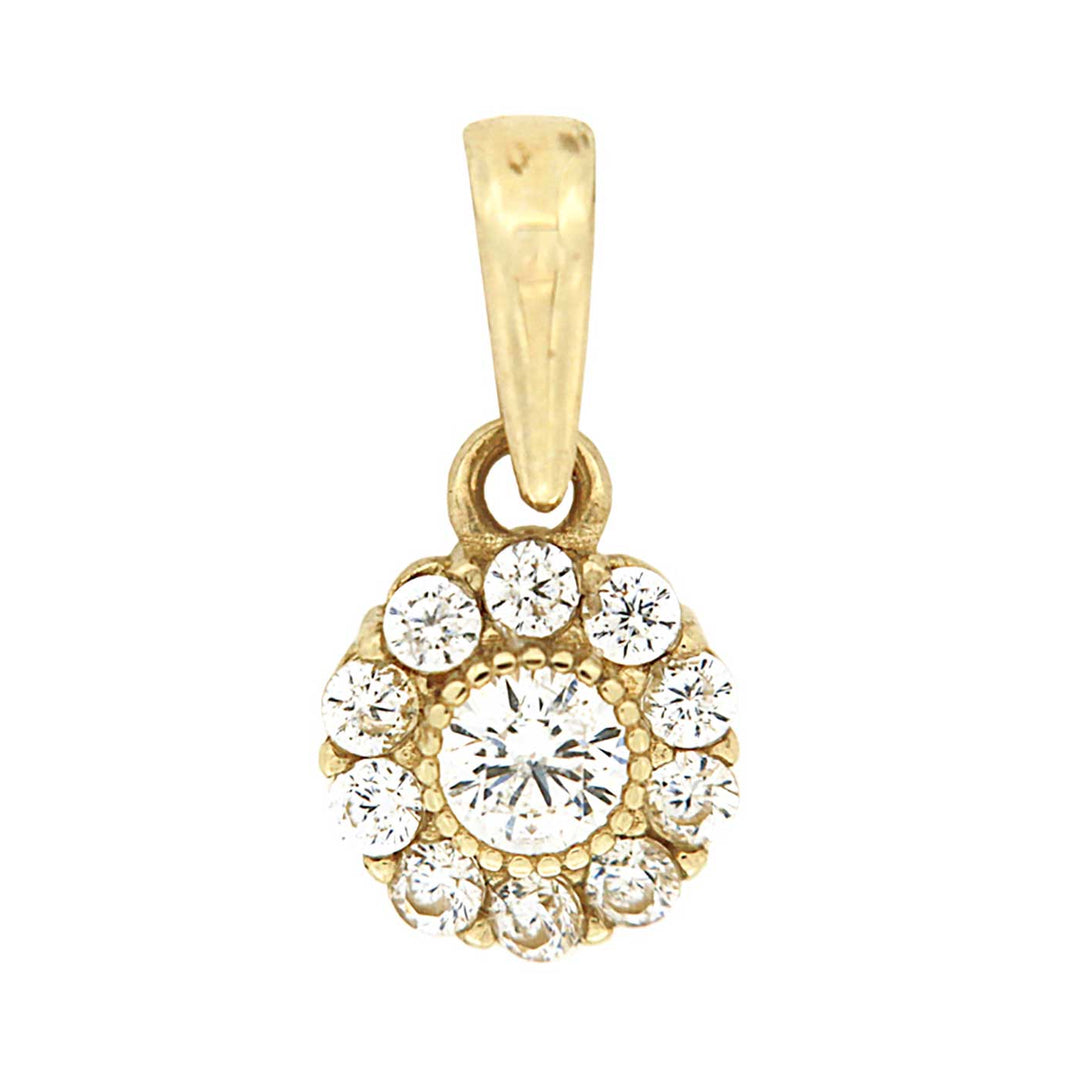 Anhänger Gelbgold, Shorty, 11 Zirkonia