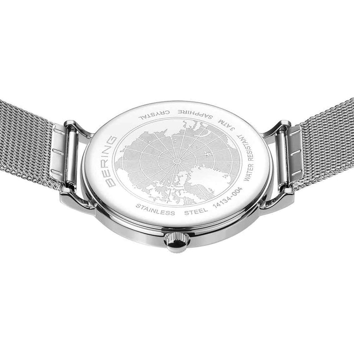 Bering Classic 14134-004 Damenuhr, silber glänzend, Milanaise-Armband