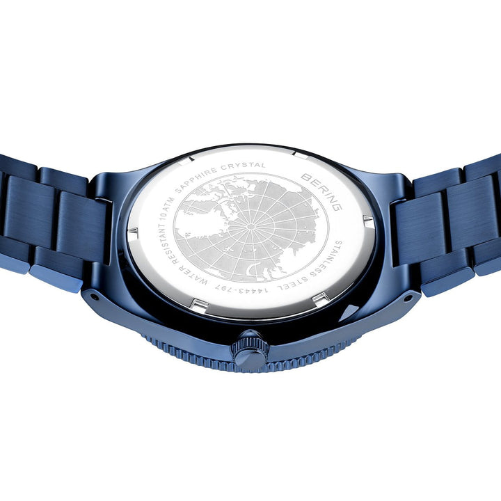 Bering Solar Herrenuhr 14443-797 - Blau poliert/gebürstet