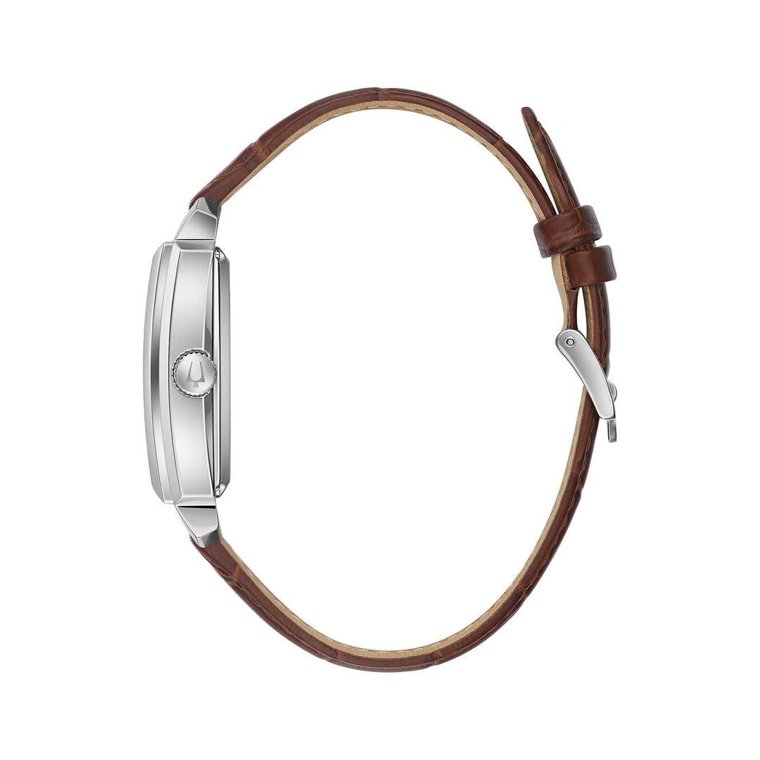 Bulova Sutton 96A268 Automatik - Rechteckige Herrenuhr mit Glasboden & Roségold