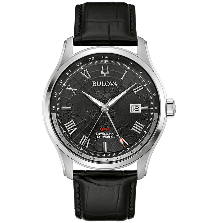 Bulova Wilton GMT 96B387 Automatik - Herrenuhr mit zwei Zeitzonen
