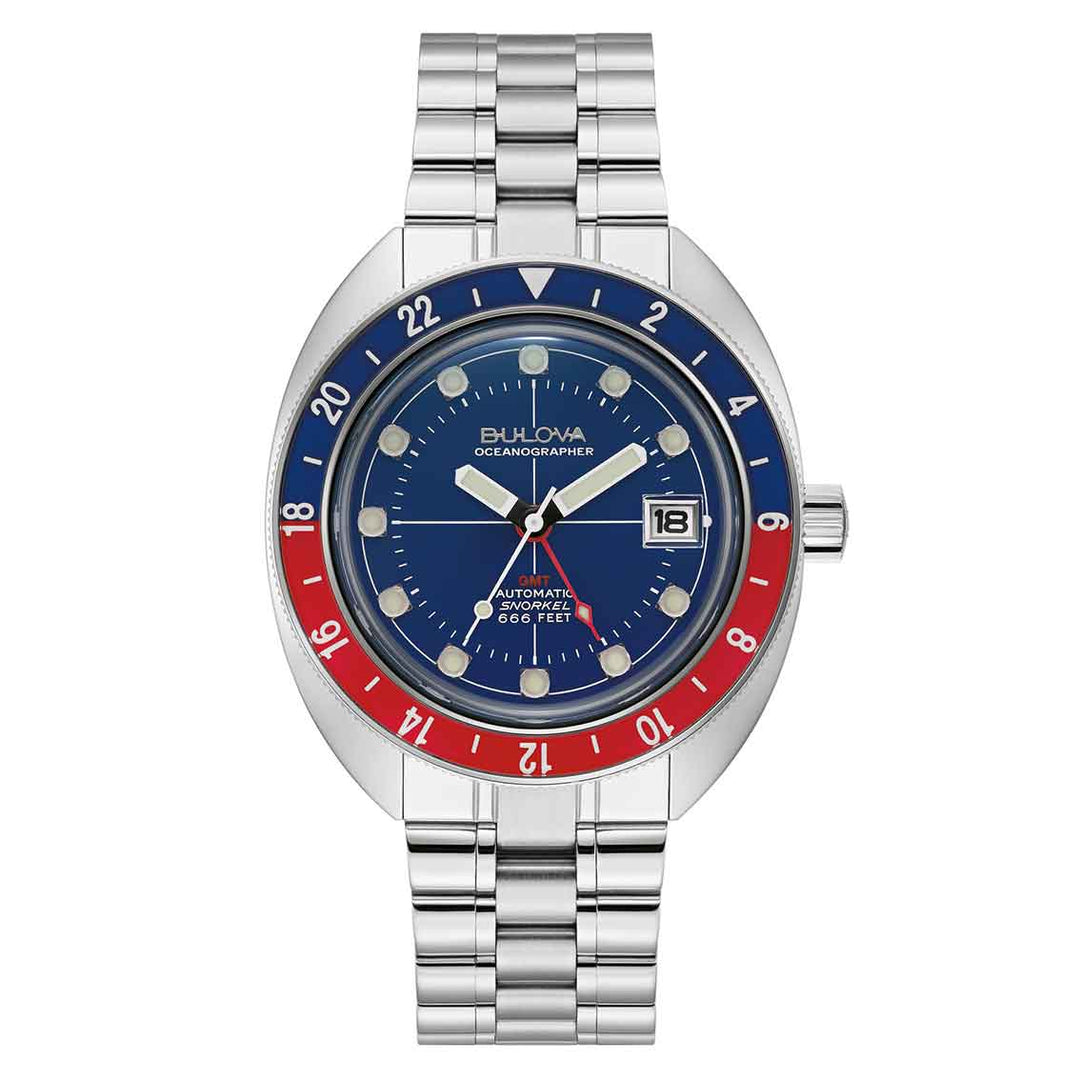 Bulova Oceanographer GMT 96B405 Automatik - Taucheruhr mit Saphirglas 20 bar
