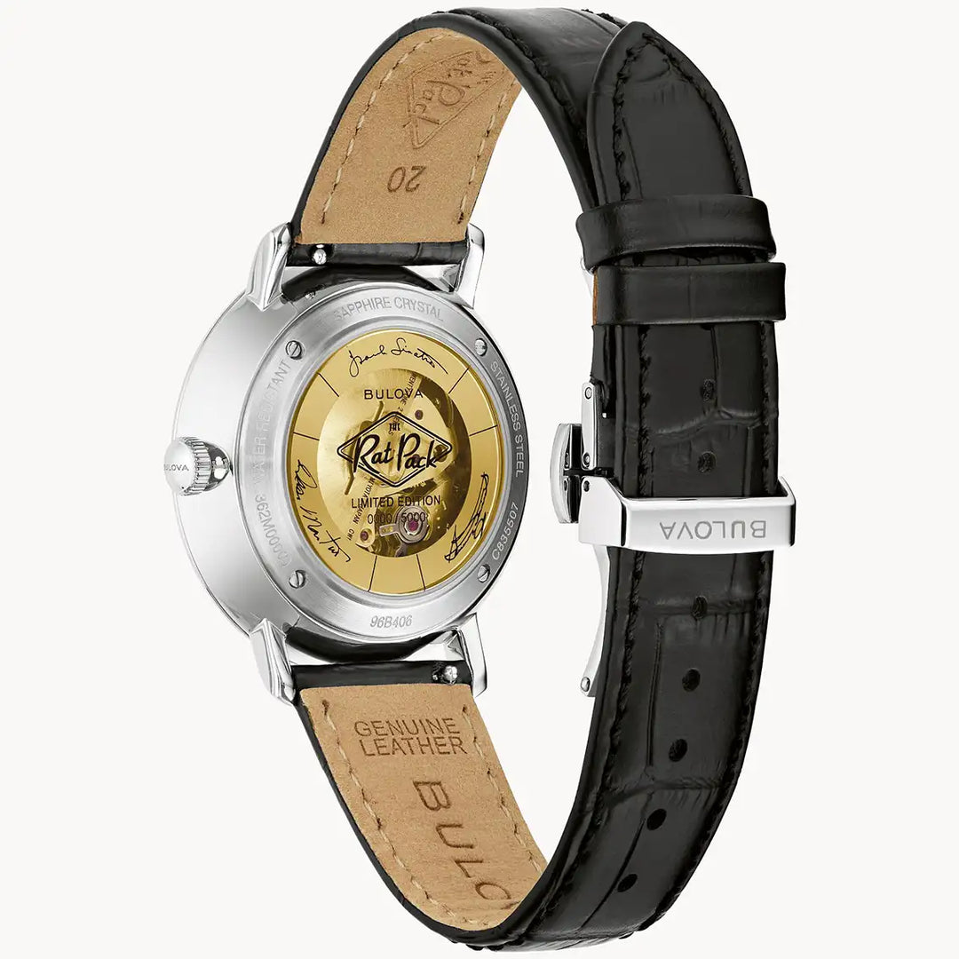 Bulova Rat Pack 96B406 Frank Sinatra Edition - Limitierte Automatikuhr mit Glasboden