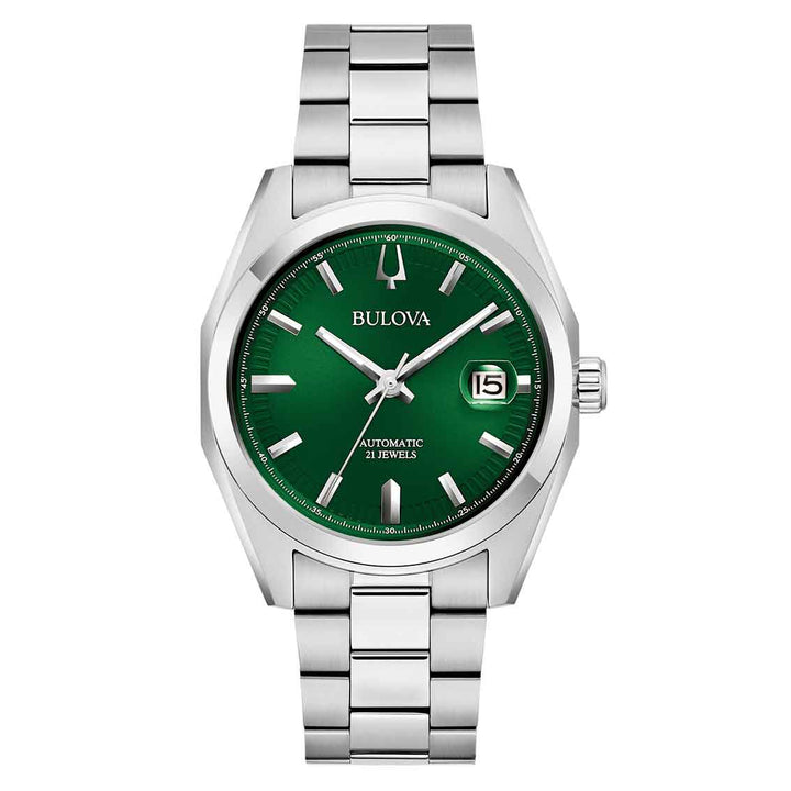Bulova Surveyor 98B429 Automatik - Herrenuhr mit grünem Zifferblatt