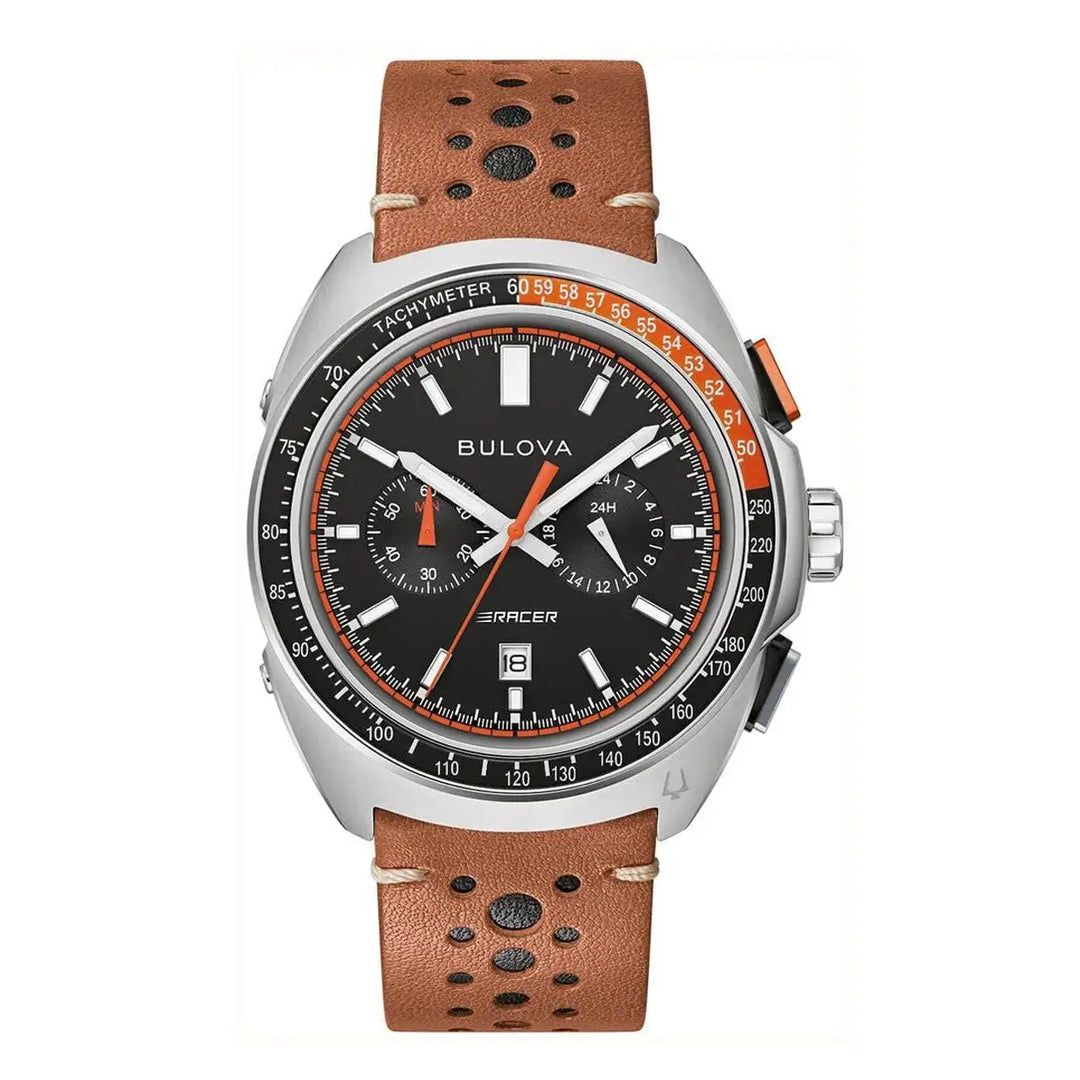 Bulova Performance 98B427 Chronograph - Motorsport-Herrenuhr mit Saphirglas