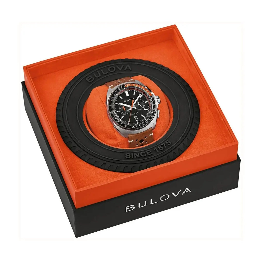 Bulova Performance 98B427 Chronograph - Motorsport-Herrenuhr mit Saphirglas