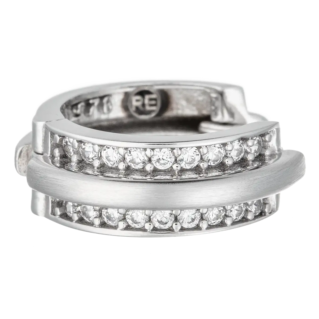 Creolen 925 Sterlingsilber mit 18 Zirkonia