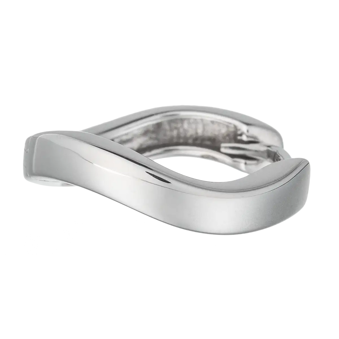 Creolen 925 Sterlingsilber geschwungen – Organische Ohrringe 15mm