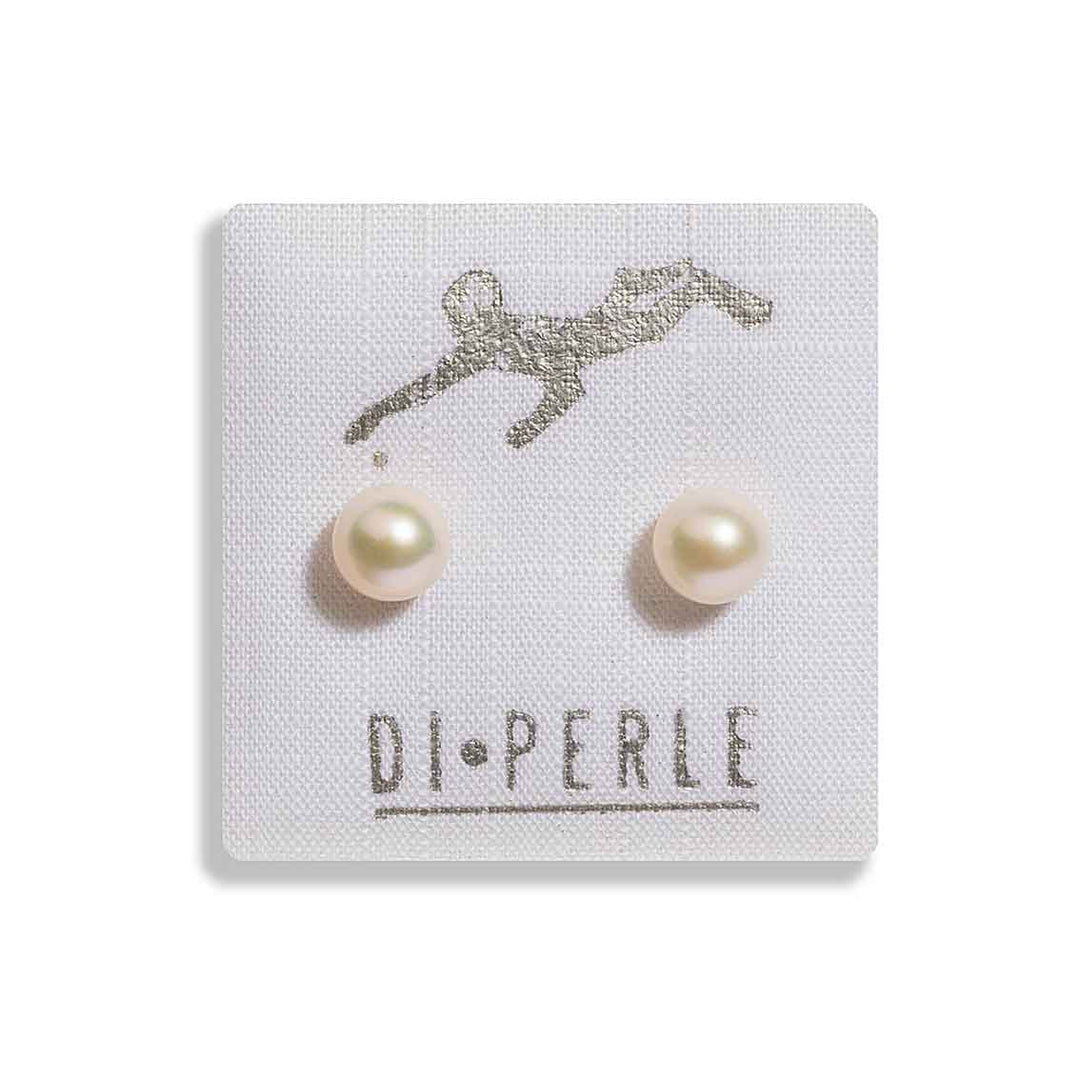 Ohrstecker Süsswasser Vollperle, 5,5 - 6 mm