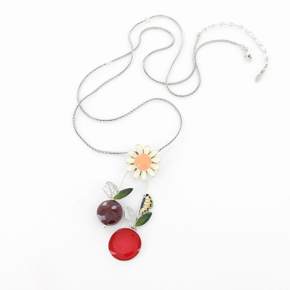 Taratata Collier Cocoon Rot - Halskette mit Glasperlen