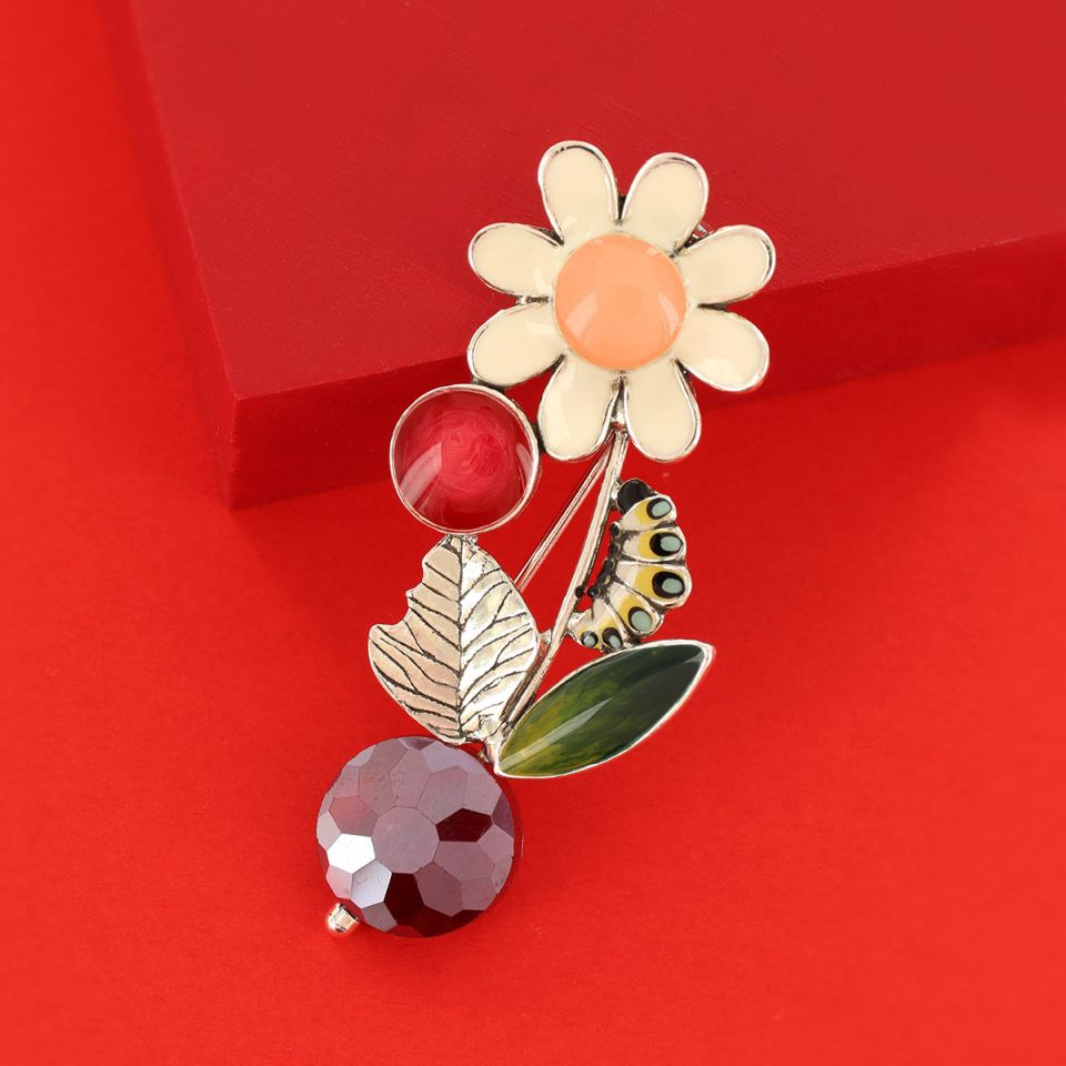 Taratata Brosche Cocoon - Modeschmuck mit Glasperlen