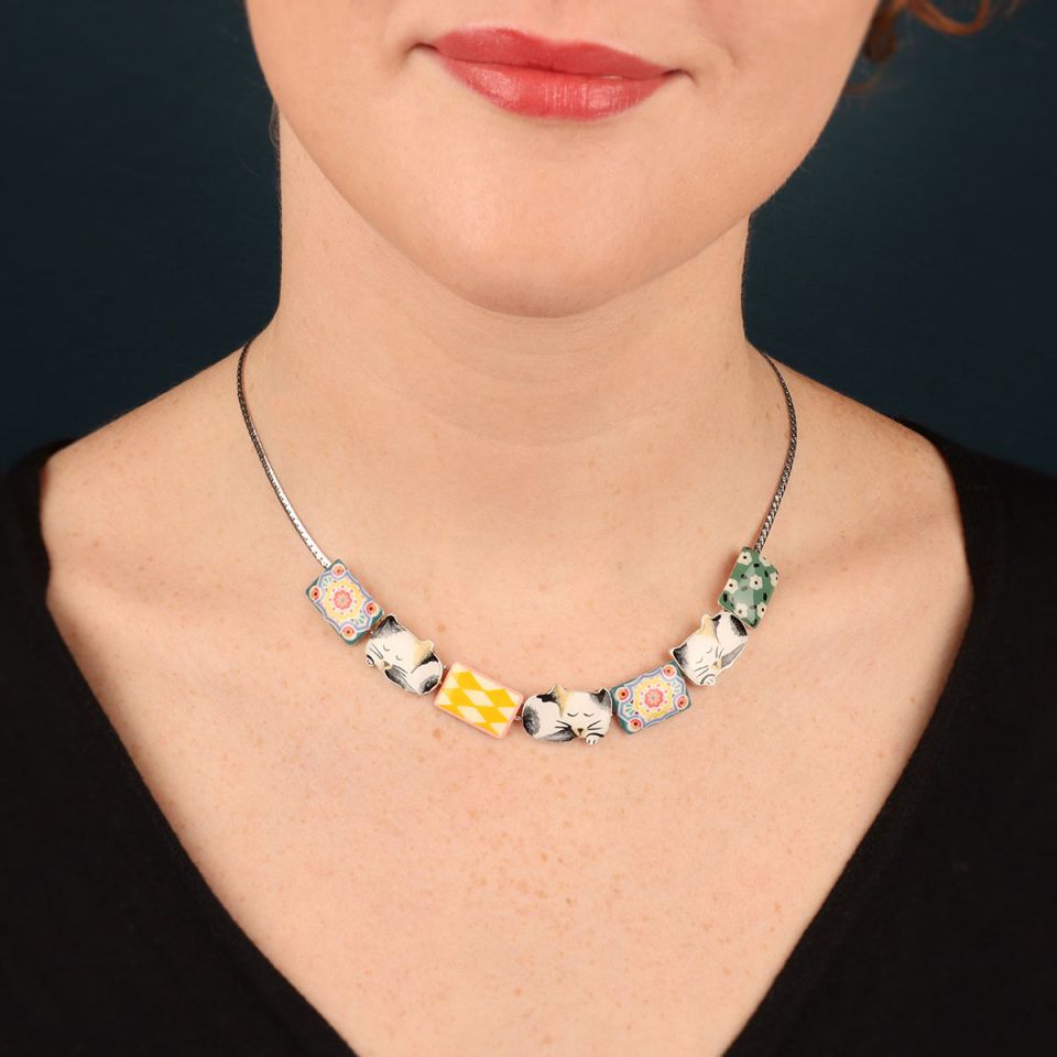 Taratata Halskette Chanapé – Handbemalte Designer-Halskette mit Tiermotiv