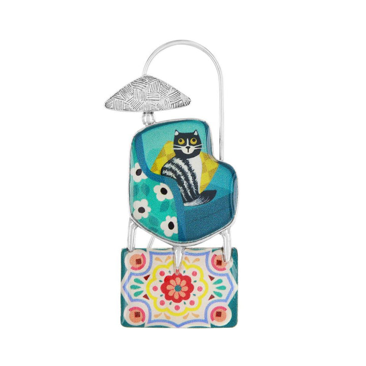 Taratata Brosche Chanapé – Handbemalte Designer-Brosche mit Tiermotiv