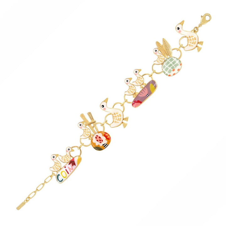 Taratata Armband Plume – Handbemaltes Designer-Armband in Gold