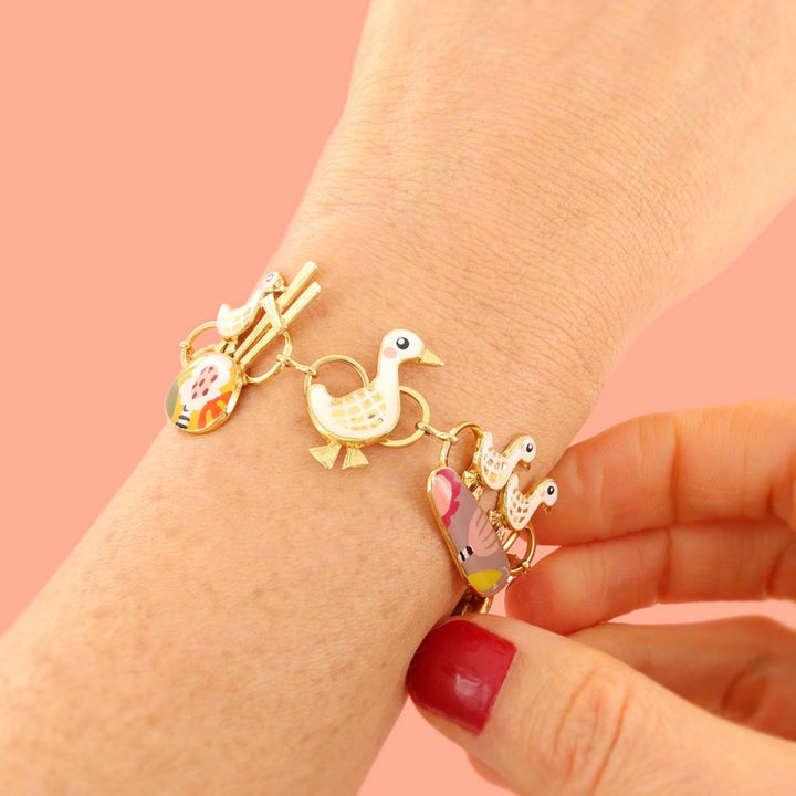 Taratata Armband Plume – Handbemaltes Designer-Armband in Gold